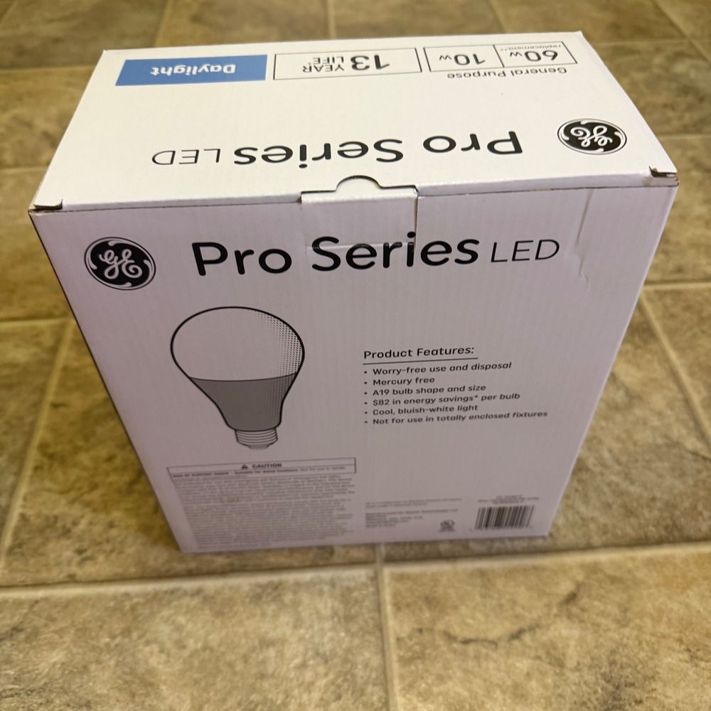 GE Pro Series LED 60W Replacement 10W Daylight A19 Dimmable Bulbs 16 Pack - Picture 3 of 6
